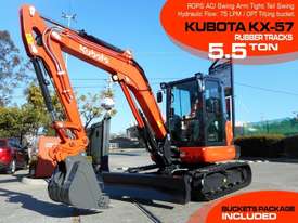 5.5T KX057 Rubber Track Excavator UNUSED 2 Speed   - picture0' - Click to enlarge