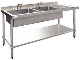 Stainless Steel Double Bowl Sink RH Drainer DN754  - picture0' - Click to enlarge