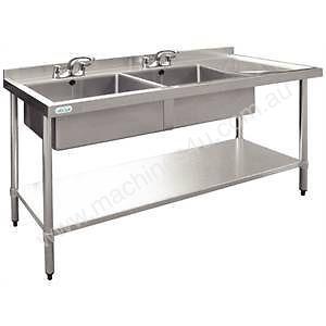 Stainless Steel Double Bowl Sink RH Drainer DN754 
