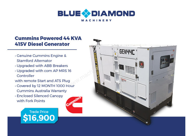 caption Generator 44-500kVA Diesel - Cummins - Prime Power