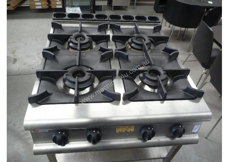 caption BARON COMMERCIAL 4 BURNER NATURAL GAS COOK TOP