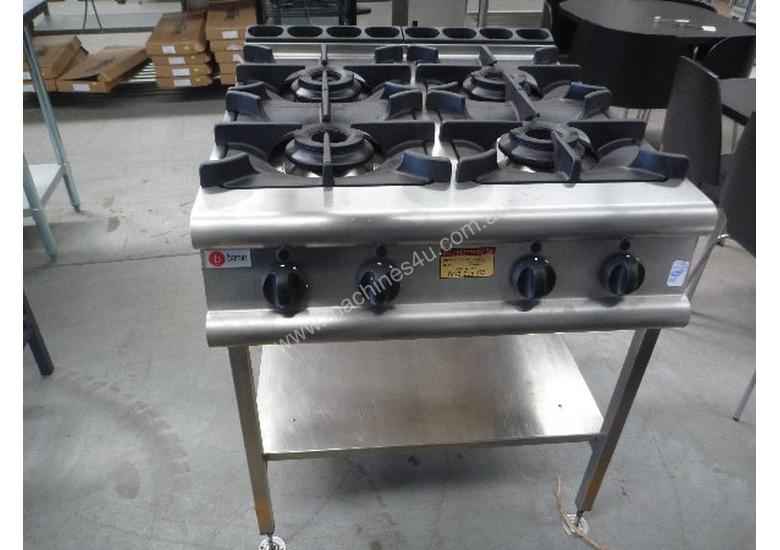 caption BARON COMMERCIAL 4 BURNER NATURAL GAS COOK TOP