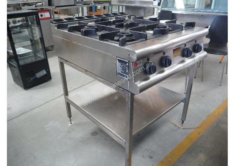 caption BARON COMMERCIAL 4 BURNER NATURAL GAS COOK TOP