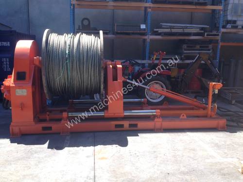 10T Hydraulic Wire Rope Spooling Winch & Diesel HPU