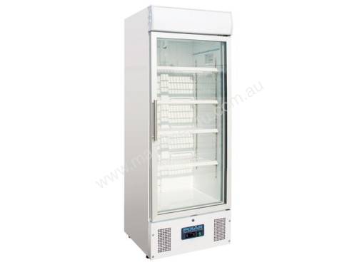 Polar Refrigerator Upright Display Cabinet 218Ltr White Body with Glass Door