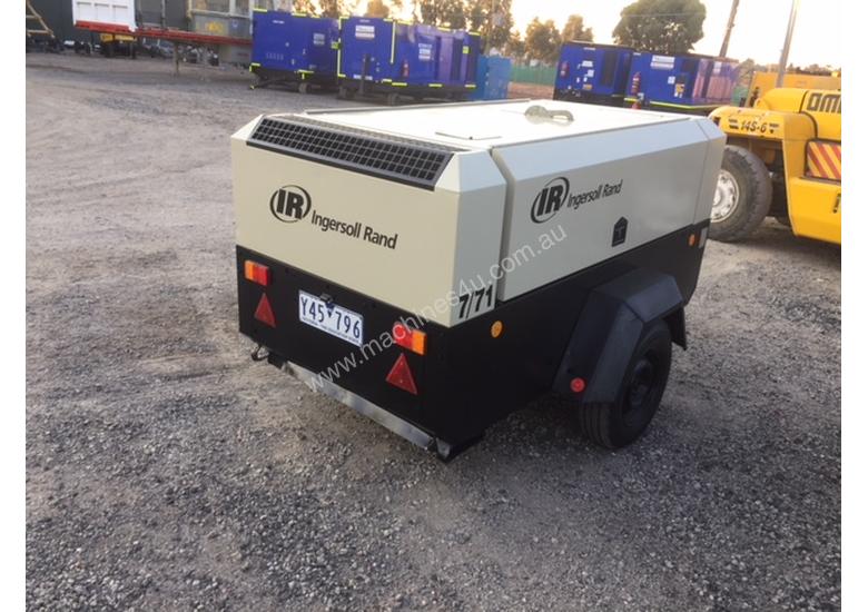 caption 2011 Ingersoll Rand 7/71 260cfm Diesel Air Compressor, 6 MONTH WARRANTY