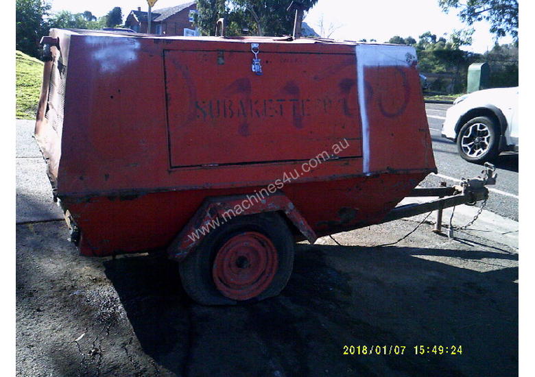 caption 175cfm , isuzu powered , trailer mounted , 6900hr