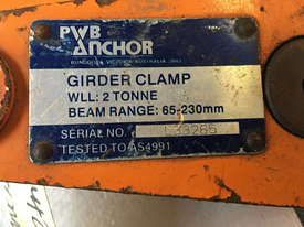 Beam Girder Clamp 2 Ton PWB Anchor for Lifting Block & Tackle mount - picture0' - Click to enlarge