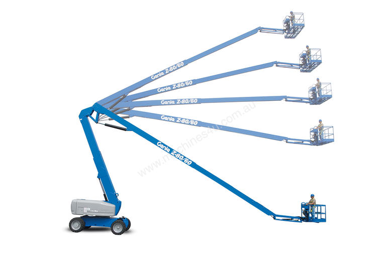 caption Genie Z-80/60 80ft Diesel Knuckle Boom Lift – Exceptional Reach & Advanced 4WD,