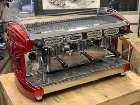 BFC LIRA 3 GROUP RED ESPRESSO COFFEE MACHINE  - picture0' - Click to enlarge
