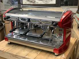 BFC LIRA 3 GROUP RED ESPRESSO COFFEE MACHINE  - picture1' - Click to enlarge