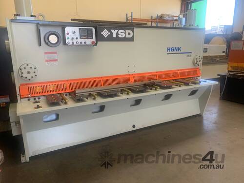 caption SHAW - YSD HGNK 3100 x 8mm Pneumatic Sheet Supports VR Guillotine