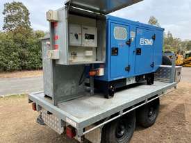 8.6 KVA 3 Cyl Diesel GENSET Trailer Mounted Generator with only 1704 Hrs Includes Distribution Box - picture0' - Click to enlarge