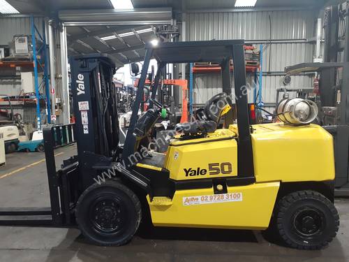 Forklift For Sale 5 Ton Yale LPG 4300mm Container Entry Mast Side Shift