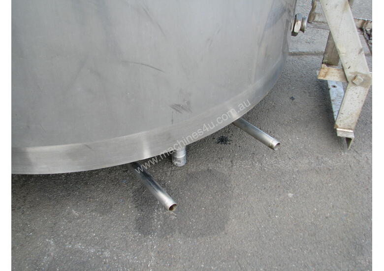 caption Jacketed Stainless Steel Tank with Mixer - 3200L