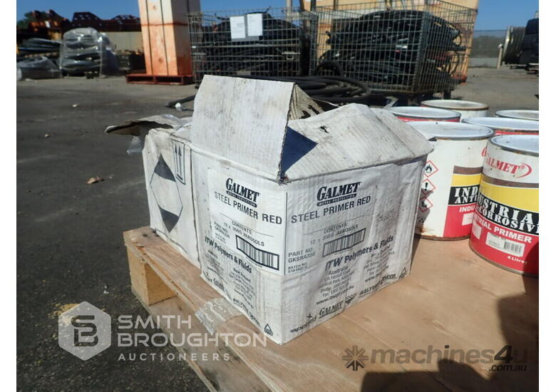 Used PALLET COMPRISING OF 20X GALMET INDUSTRIAL RED PRIMER 2 X BOXES OF