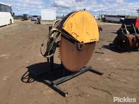 Unbranded 1400mm Hydraulic Rock Saw To Suit Excavator. Fitted With Stand. Centre: 450mm, Pin: 80mm,  - picture0' - Click to enlarge