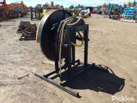 Unbranded 1400mm Hydraulic Rock Saw To Suit Excavator. Fitted With Stand. Centre: 450mm, Pin: 80mm,  - picture2' - Click to enlarge