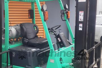 ACTIVE FORKLIFTS - Mitsubishi 1.8 ton forklift for sale- 4m standard mast solid tyres