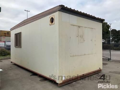 Site Office 6m x 3m Dimensions: 6m x 3m, Shelving, A/C Cavity, Power Sockets, Lighting, Security Win