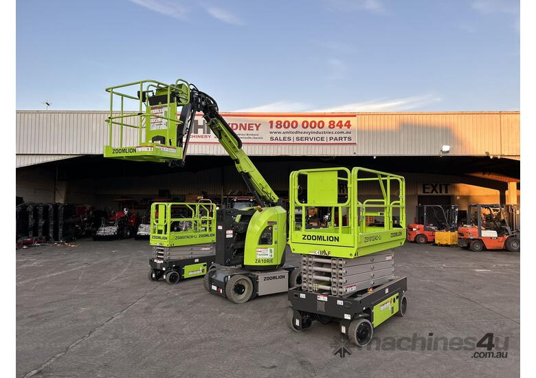 caption ZOOMLION 26FT Lithium Battery Scissor Lift with AC Motor