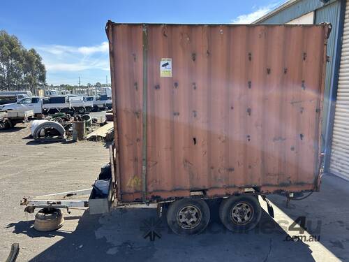 Tandem Axle Box Trailer with 10FT Shipping Container Including Contents