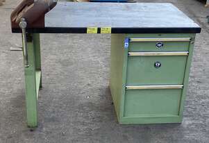 Industrial metal 800x1420mm work bench desk DAWN Offset 150 6