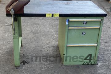 Industrial metal 800x1420mm work bench desk DAWN Offset 150 6