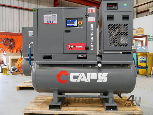 caption CAPS Brumby CR5 CS 7 500 5kW Tank Mounted Rotary Screw Air Compressor