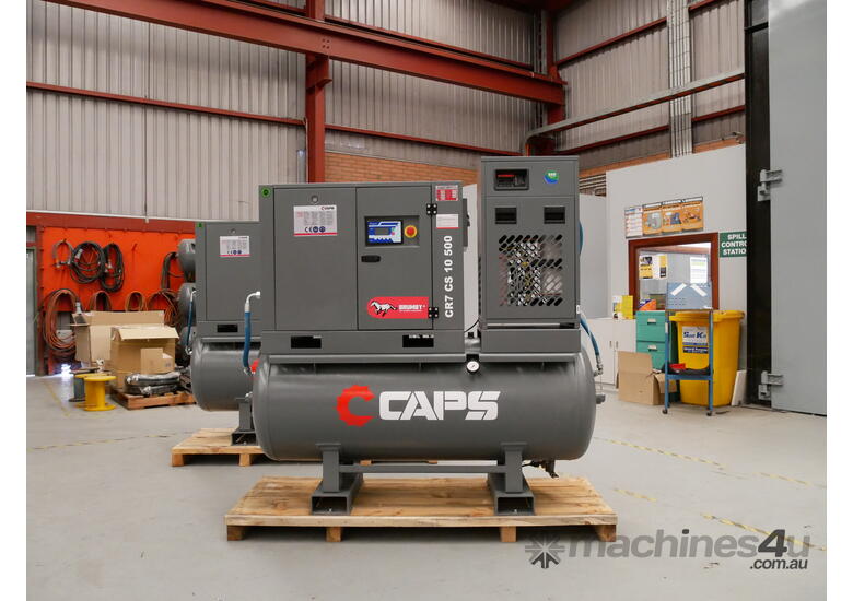 caption CAPS Brumby CR5 CS 7 500 5kW Tank Mounted Rotary Screw Air Compressor