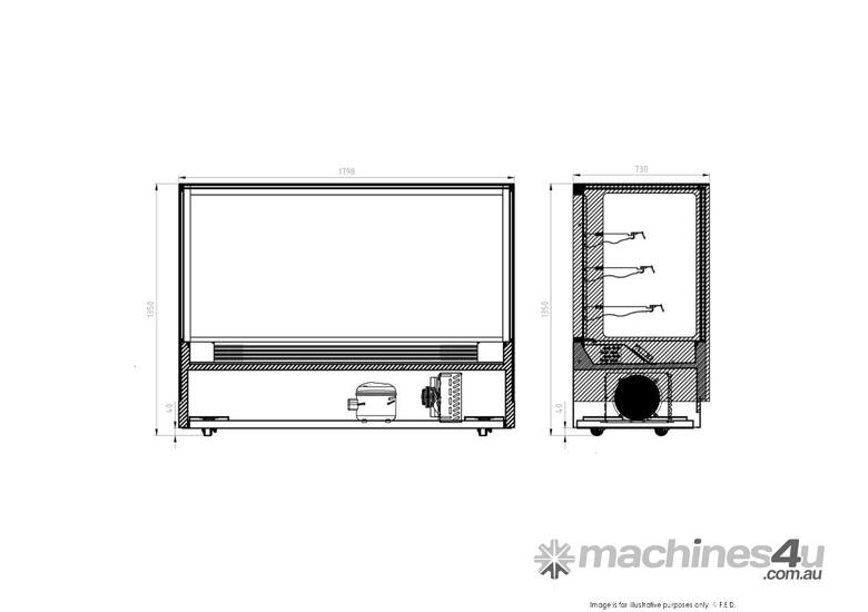 Modern 3 Shelves Cake or Food Display - GAN-1800RF3