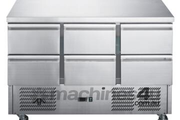 FED-X Six Drawer Salad Prep Fridge - XGNS1300D-6D