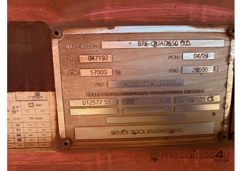 2023 Bruce Rock Engineering Four Axle Side Tipper (KALGOORLIE)