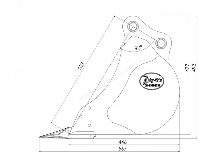 caption NEW DIG ITS 600MM MUD BUCKET SUIT ALL 1-2T MINI EXCAVATORS