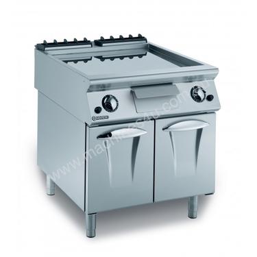 Mareno ANFT9-8GR Fry-Top With Ribbed Fry Plate