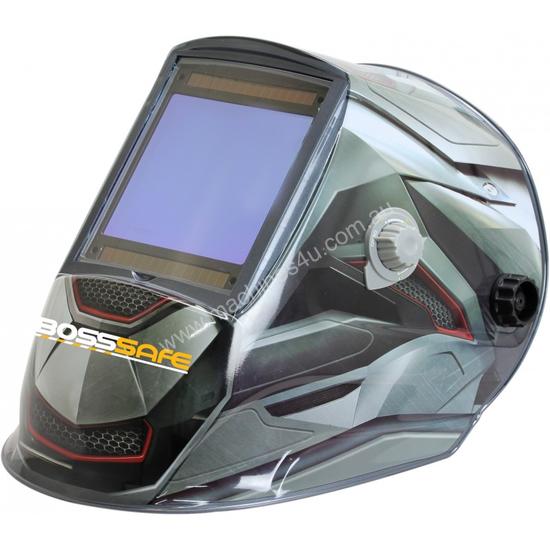 caption Delta Mega View Electronic Welding Helmet