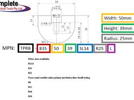 PRESS BRAKE TOOLING RADIUS BARS LARGE 25mm Radius - picture1' - Click to enlarge