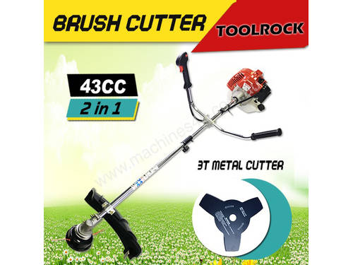 Toolrock 43cc Petrol Engine Brush Cutter Whipper Snipper Weed Whip Line Trimmer