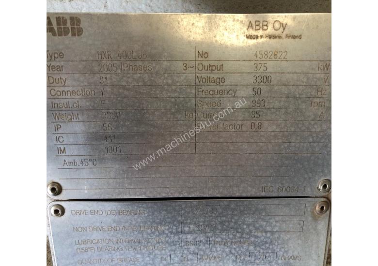 Used abb 375 kw 500 hp 6 pole 3300 volt AC Electric Motor AC Electric ...