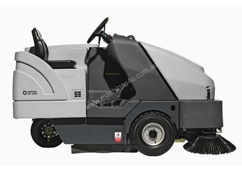 Click to view full size photos Nilfisk Battery Ride On Sweeper (inc batteries) SR1601