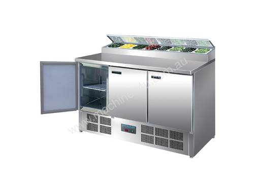 Polar 3 Door Salad and Pizza Prep Counter Stainless Steel / Refrigeration 