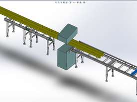 Calibrated Deluxe Length Stop Roller Conveyor Kit, 360mm x 2000mm Linear Measuring System - picture2' - Click to enlarge