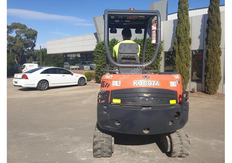 caption 2014 KUBOTA KX91-3 3.3T EXCAVATOR WITH QUICK HITCH AND BUCKETS. LOW 2220 HOURS