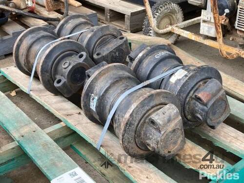 Pallet of 4x new excavator track rollers,Serial No: 00000