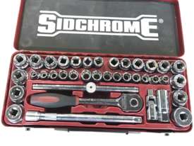 Sidchrome 40-piece 1/2 square drive metric and AF socket set  - picture0' - Click to enlarge