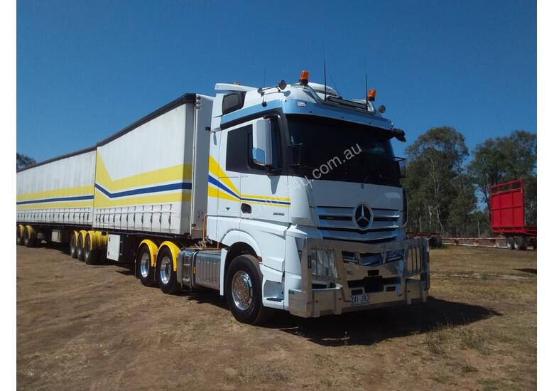 Used 2017 Mercedes Benz Mercedes Actros B Double Tautliner Combo ...