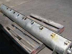 Stainless Auger Feeder Screw Conveyor with Spray Bar - 2.6m long - picture1' - Click to enlarge
