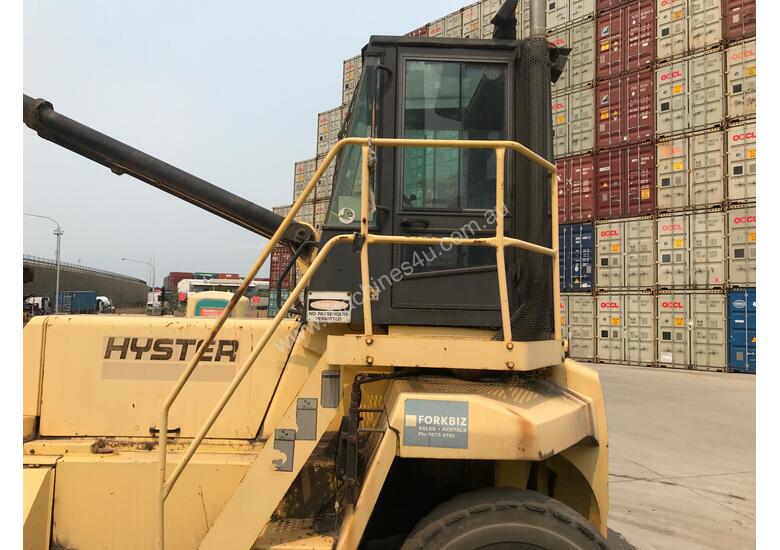 caption Brilliant Hyster 18.00XM-12EC Container Handling Forklift For Sale!