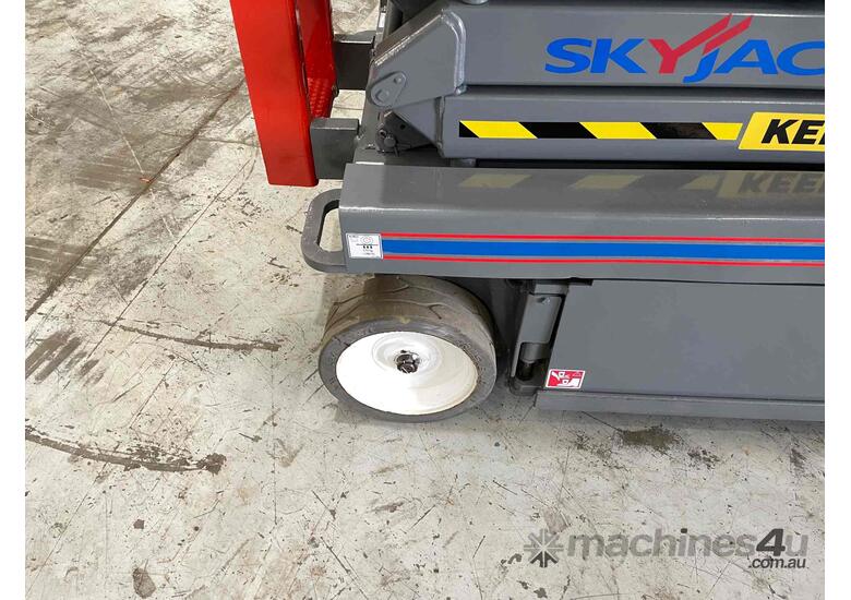 caption Used 10-year Recertified Skyjack 19ft Electric Scissor Lift