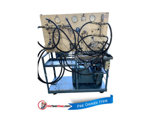 Vickers Hydraulic Test Bench 240V Pump Including Hydraulic Hoses and Hose Stand (With Extra Hoses)